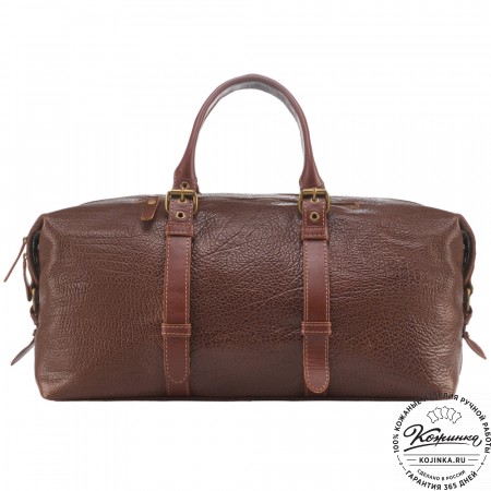 Кожаная дорожно-спортивная сумка Вашингтон (фактура коричневый)